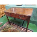 Early 19th century mahogany side table with frieze drawer, 84 x 48 x 71cms. Estimate £20-30