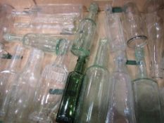 18 assorted Victorian glass bottles. Est 15-20