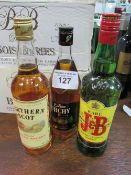 3 bottles of Whisky: 70cl Northern Scot blended; 70cl Glen Orchymatt & 70cl J&B blended. Estimate £