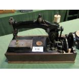 Wheeler and Wilson 8 (1879 to 1880) sewing machine. Est £20-40 plus VAT on the hammer price