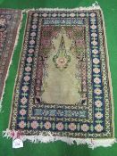 Prayer mat, 103 x 64cms. Estimate £25-35