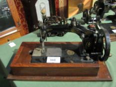 Wheeler and Wilson domestic sewing machine, model '8'. Est £20-40 plus VAT on the hammer price