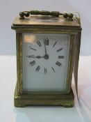 French carriage clock marked SF and RA, going order. Est 40-60