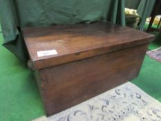 Small oak chest with brass carrying handles, 65 x 43 x 31cms. Estimate £30-50