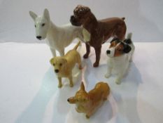 Beswick - corgi, terrier, Labrador, boxer and terrier. Est 25-35