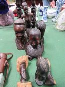 9 No Ethnic carved figurines. Est 20-30