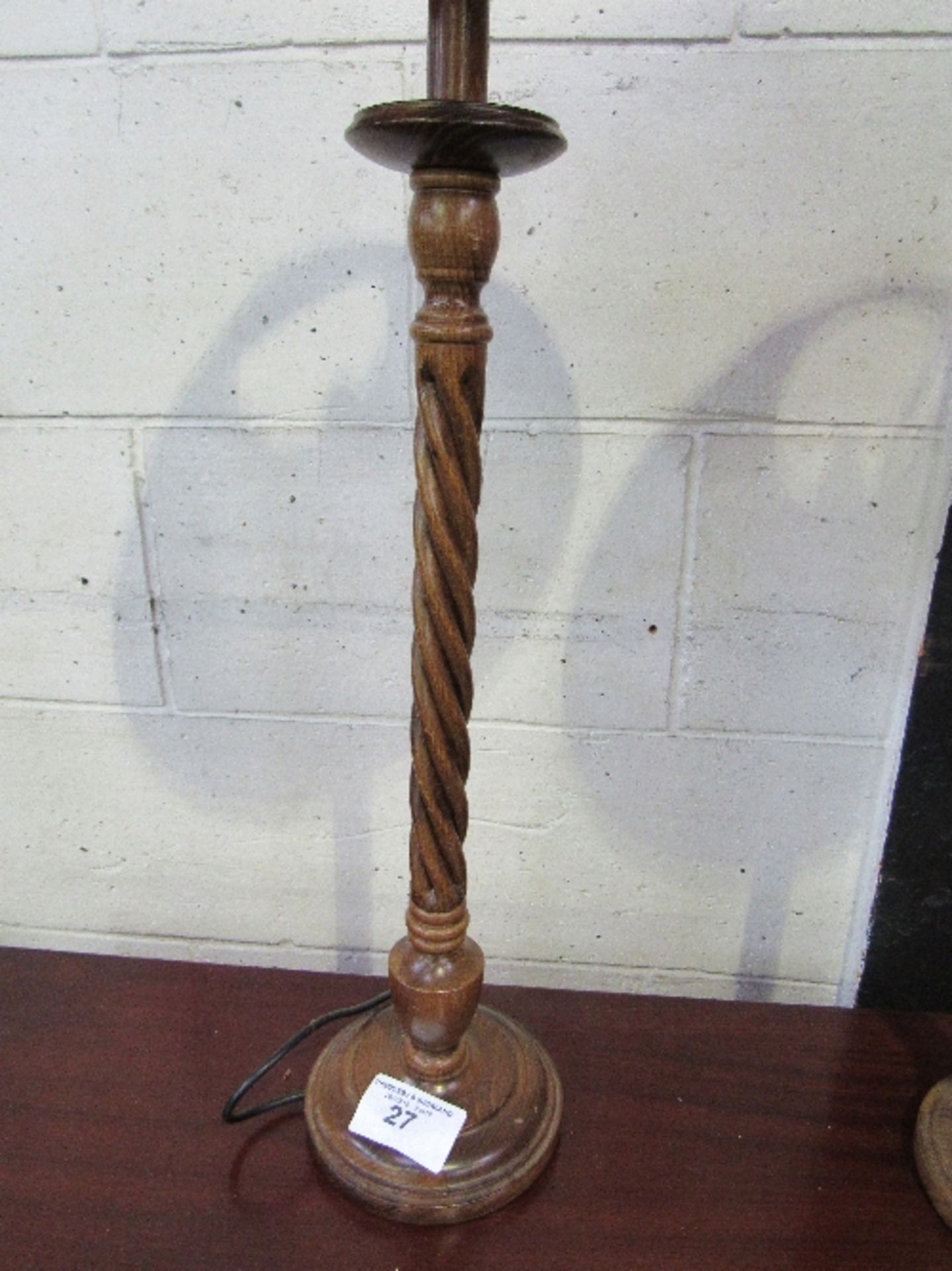 A pair of twisted bine tall candlesticks, height 66cms. Estimate £30-40 - Image 2 of 4