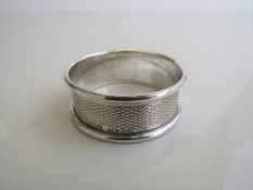 Hallmarked silver napkin ring in box (clean cartouche). Estimate £20-30
