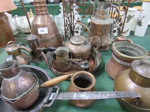 Large quantity of copper ware. Est 50-60