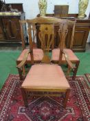 4 + 2 chairs with drop-in seats & open splat by Simpson of Norwich. Estimate £60-80