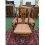 4 + 2 chairs with drop-in seats & open splat by Simpson of Norwich. Estimate £60-80