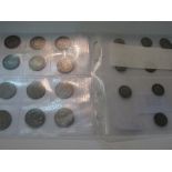 12 half crowns, some 1920's, 13 silver shillings, 1920. Estimate £30-40