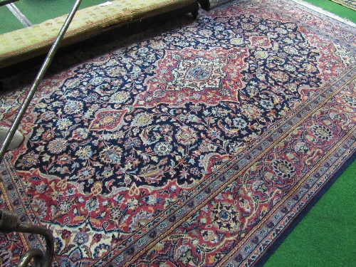 Blue & red ground carpet, 300 x 140cms. Estimate £30-50 - Image 2 of 4