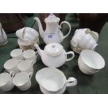 White and gold tea and coffee set. Est 10-20