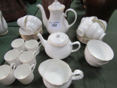 White and gold tea and coffee set. Est 10-20