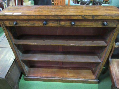 Rosewood open bookcase with false frieze drawers, 112 x 27 x 105cms. Estimate £50-60 - Image 3 of 4