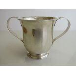 Tiffany & Co hallmarked silver loving cup based on the original design by W & J Priest of London,