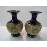 Pair of Royal Doulton vases. Ht 14.5cms. Est 40-60