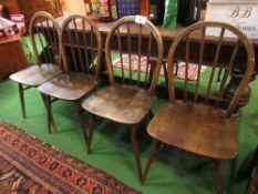 Set of 4 Ercol Windsor-style chairs. Estimate £20-30