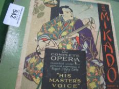 Gramophone Records. The Mikado by Gilbert and Sullivan. The first complete recording of the songs by