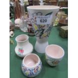 4no Poole pottery vases. Est 10-20