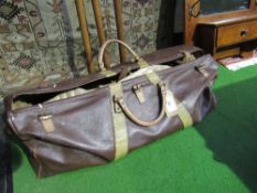 Cricket set: Vintage leather bag, by Joyson & Holland containing a large qty of vintage equipment: