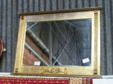 Gilt column framed wall mirror, 77 x 100cms. Estimate £20-30