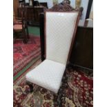 Victorian mahogany framed upholstered prie-dieu. Estimate £30-50