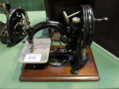 1872 Willcox and Gibbs sewing machine. Est £20-40 plus VAT on the hammer price