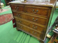 Hardwood chest of 2 over 3 graduated drawers, 95 x 54 x 93cms. Estimate £30-50