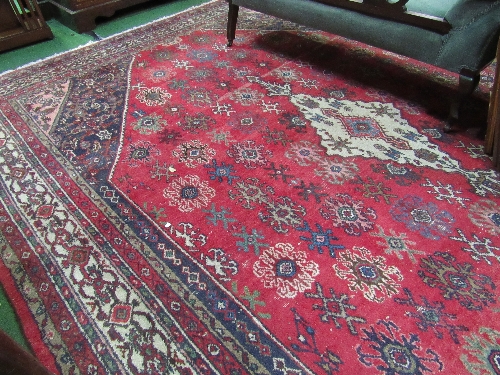 Red ground Iranian carpet, 277 x 366cms. Estimate £40-60 - Image 2 of 2