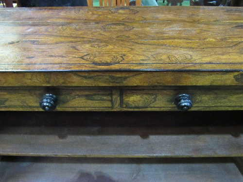 Rosewood open bookcase with false frieze drawers, 112 x 27 x 105cms. Estimate £50-60 - Image 4 of 4