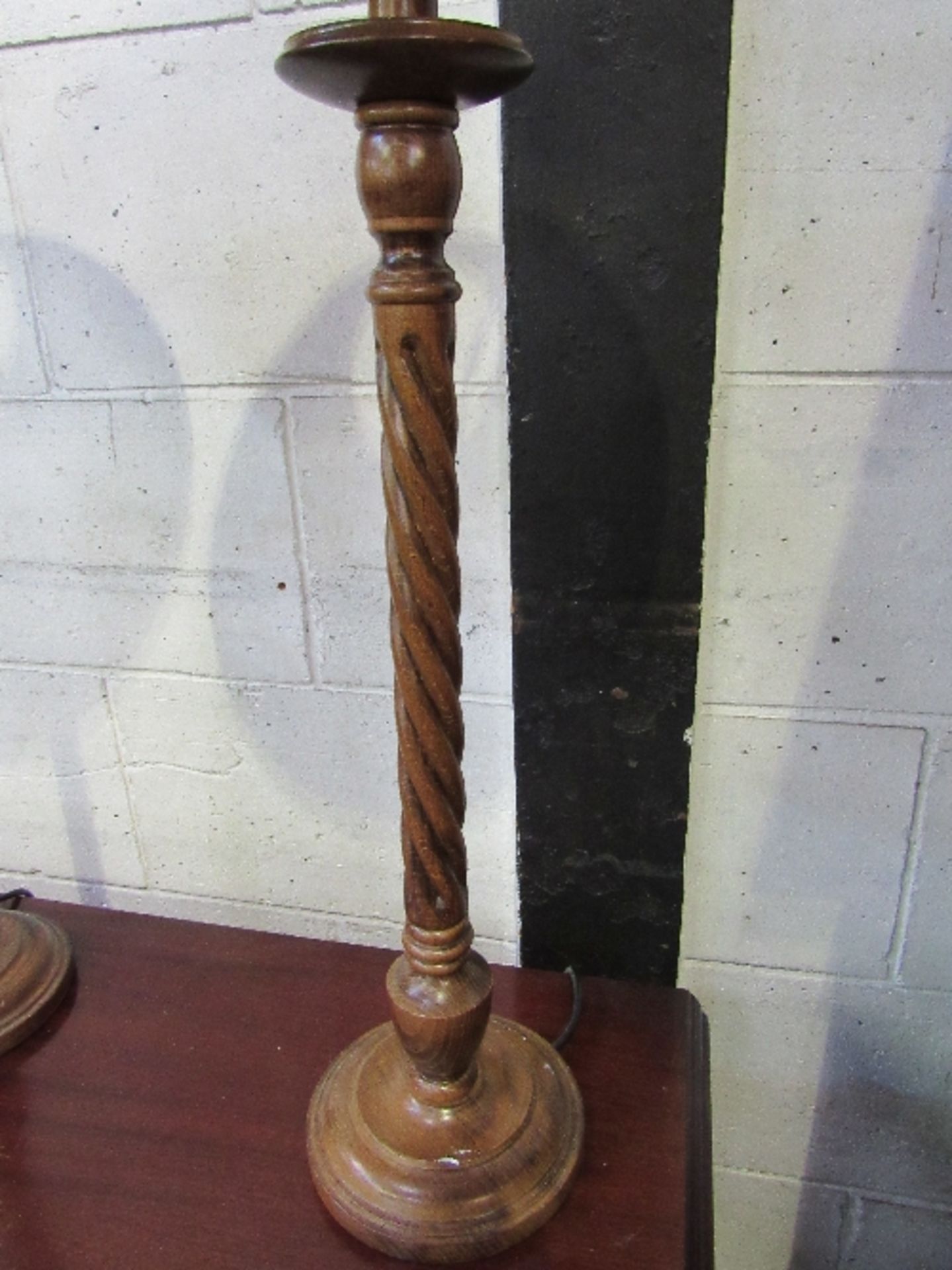 A pair of twisted bine tall candlesticks, height 66cms. Estimate £30-40 - Image 3 of 4