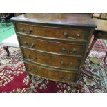 Reproduction mahogany chest of 4 graduated drawers, 63 x 46 x 79cms. Estimate £20-30