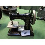 Bing sewing machine with a trade mark 'B W Bavaria'. Est £20-40 plus VAT on the hammer price