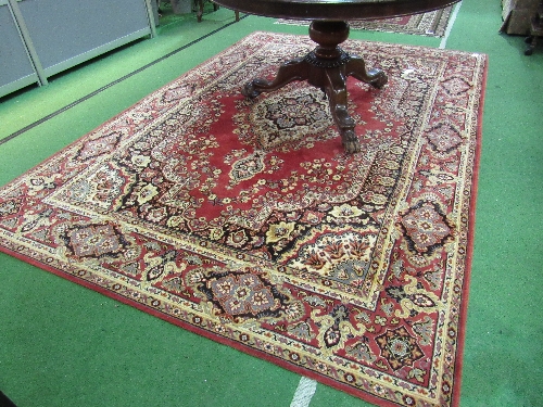 Coral ground carpet, 297 x 202cms. Estimate £40-60 - Image 2 of 3