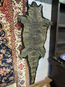 Very large early 20th century taxidermy Savannah Lizard skin rug or wall hanging c/w head, long