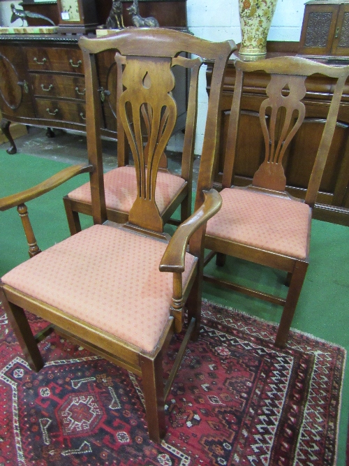 4 + 2 chairs with drop-in seats & open splat by Simpson of Norwich. Estimate £60-80 - Image 2 of 4