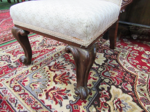 Victorian mahogany framed upholstered prie-dieu. Estimate £30-50 - Image 2 of 4