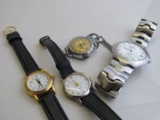 3no quartz wrist watches and another wrist watch. Est £10-20