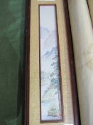 5 Chinese scroll watercolours & a framed & glazed Chinese watercolour. Estimate £100-120