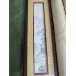 5 Chinese scroll watercolours & a framed & glazed Chinese watercolour. Estimate £100-120