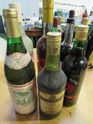 7 bottles of mixed wine, liqueur, cider & Schnapps. Estimate £20-30