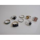 8 various fashion rings. Estimate £20-30