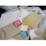 Stamped GB commercial mail plus loose stamps. Estimate £10-15