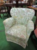 Upholstered bedroom armchair. Estimate £20-30