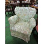 Upholstered bedroom armchair. Estimate £20-30