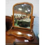 Mahogany framed toilet mirror on stand, height 68cms. Estimate £20-30