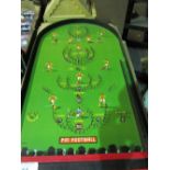 Vintage Pin football bagatelle board with worn original box. Estimate £20-40