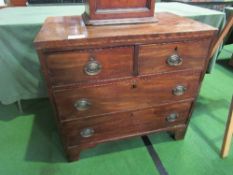 Small mahogany chest of 2 over 3 drawers, 81 x 50 x 77cms. Estimate £30-50